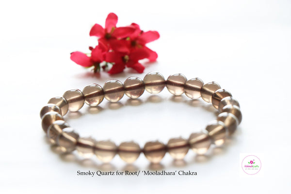 Smoky Quartz Natural Gemstone 8mm Bead Stretch Bracelet – Crystal Gemstone  Shop